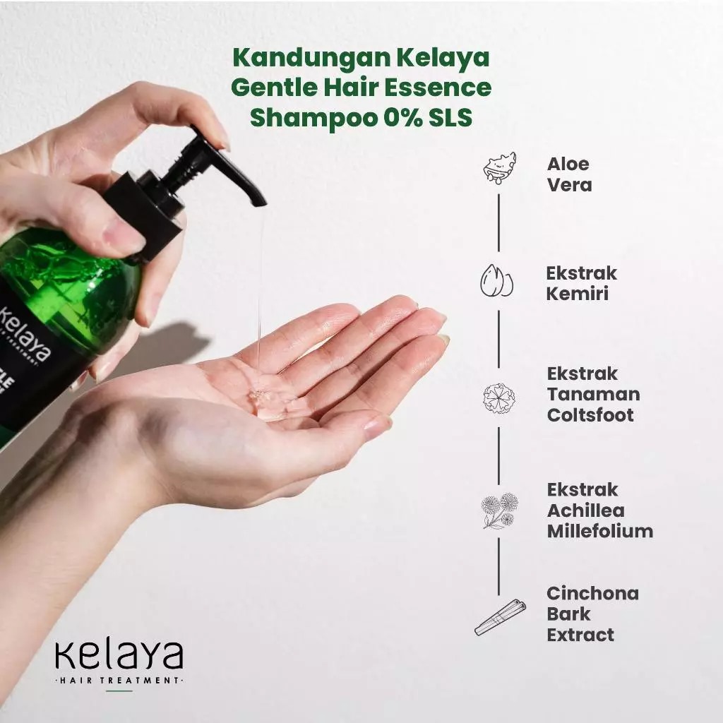 Kelaya Hair Treatment Gentle Hair Essence Shampoo 250ml - Non SLS Kelaya Hair Treatment Gentle Hair Essence Shampoo 250ml - Non SLS
