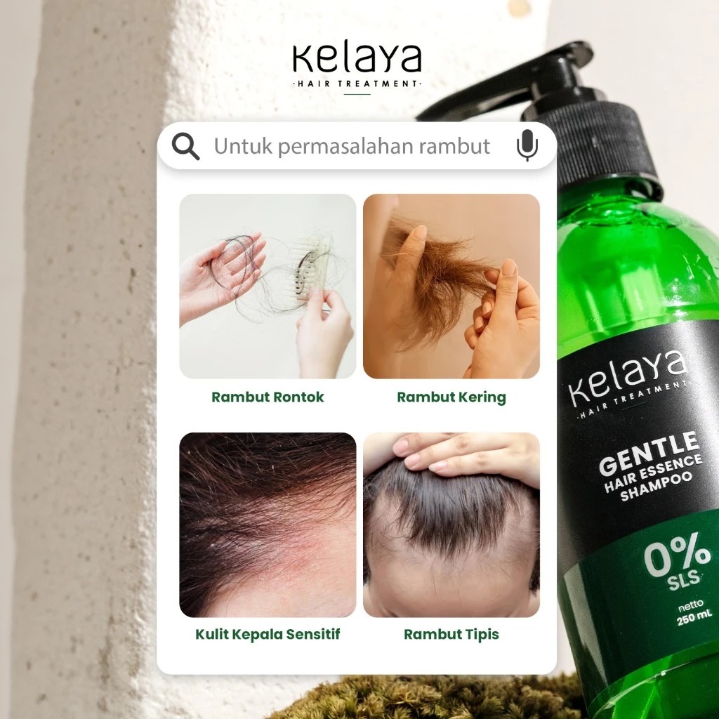 Kelaya Hair Treatment Gentle Hair Essence Shampoo 250ml - Non SLS Kelaya Hair Treatment Gentle Hair Essence Shampoo 250ml - Non SLS