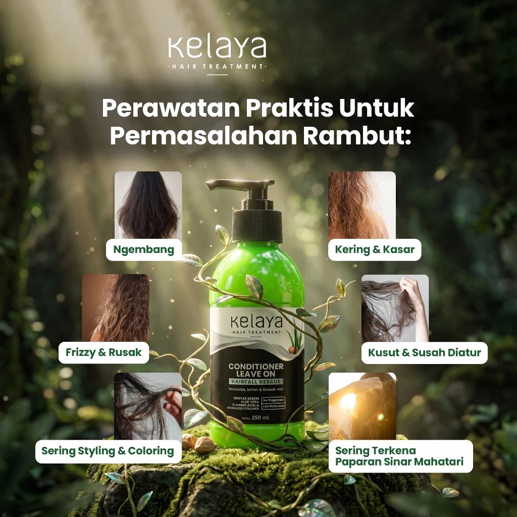 Kelaya Hair Treatment Conditioner Leave On 250ml - Minyak Kemiri & Aloe Vera
