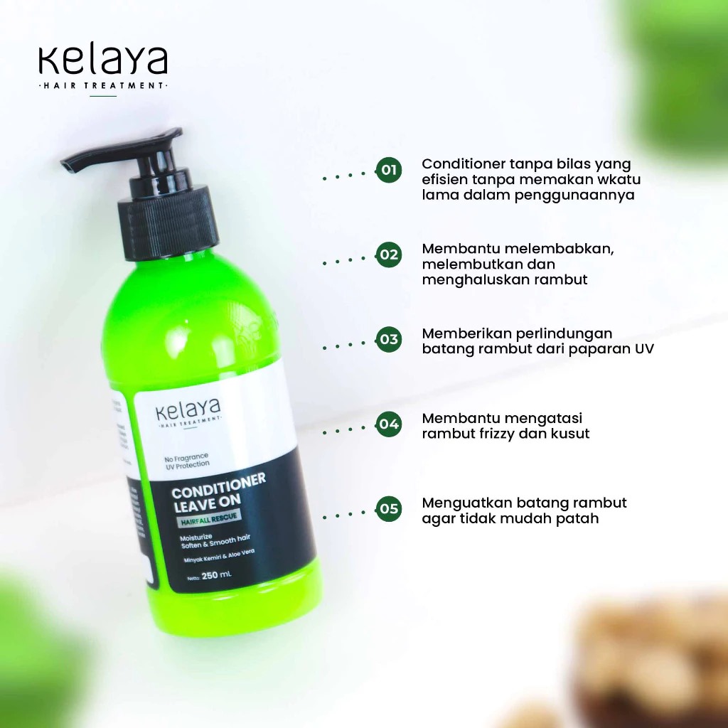 Kelaya Hair Treatment Conditioner Leave On 250ml - Minyak Kemiri & Aloe Vera