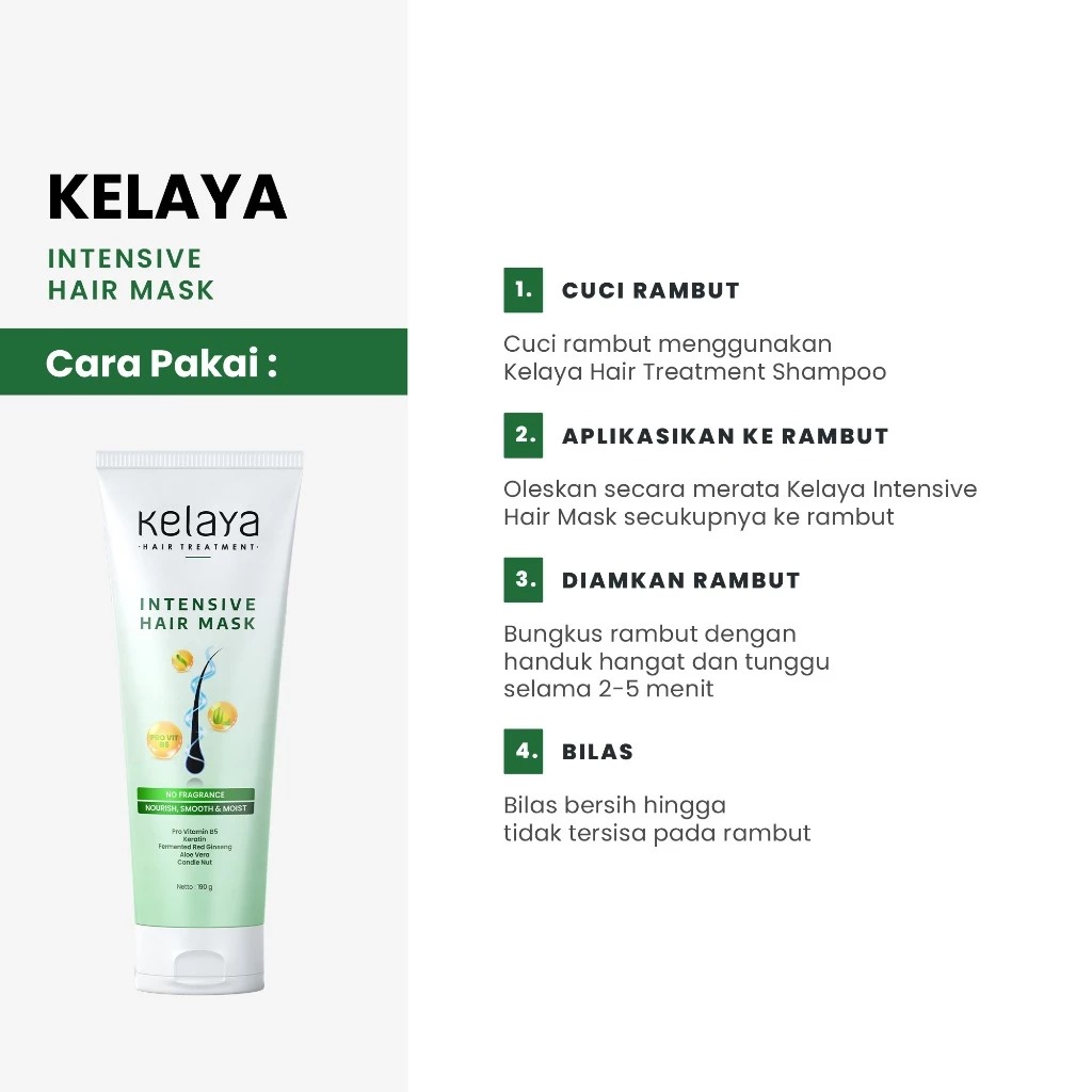Kelaya Hair Treatment Intensive Hair Mask 190gr Kelaya Hair Treatment Intensive Hair Mask 190gr