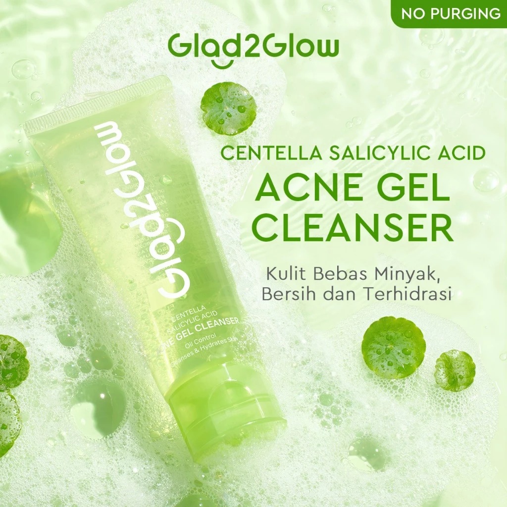 Glad 2 Glow Cleanser - Centella Salicylic Acid Acne Gel 70ml