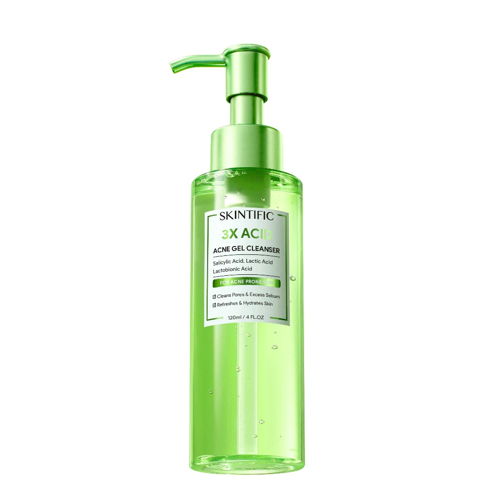 Skintific 3x Acid Acne Gel Cleanser 120ml