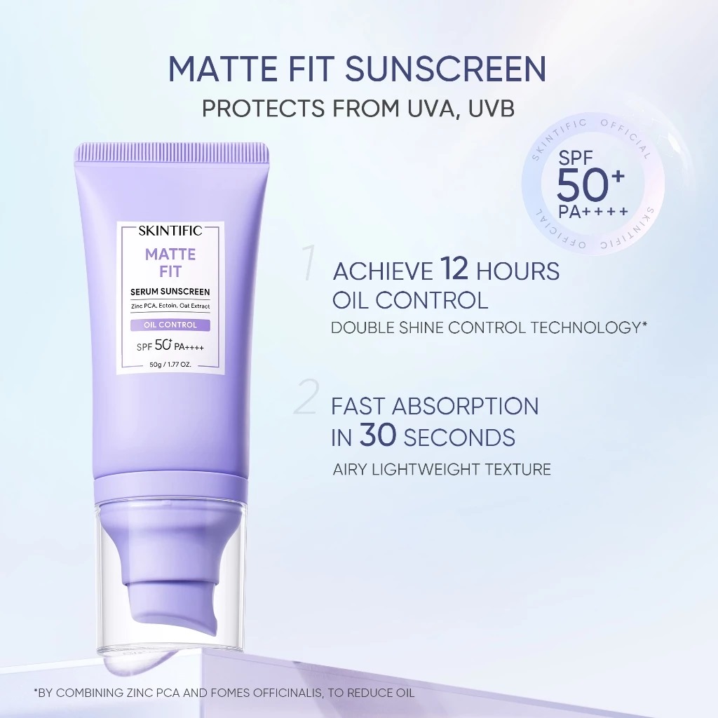 Skintific Matte Fit Serum Sunscreen SPF50+ PA++++ 50gr Skintific Matte Fit Serum Sunscreen SPF50+ PA++++ 50gr