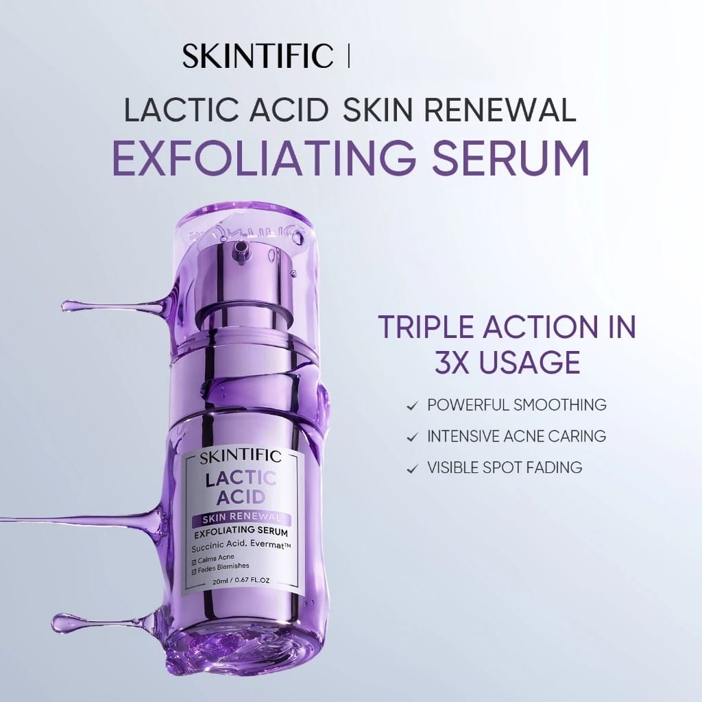 Skintific Lactic Acid Skin Renewal Exfoliating Serum 20ml Skintific Lactic Acid Skin Renewal Exfoliating Serum 20ml