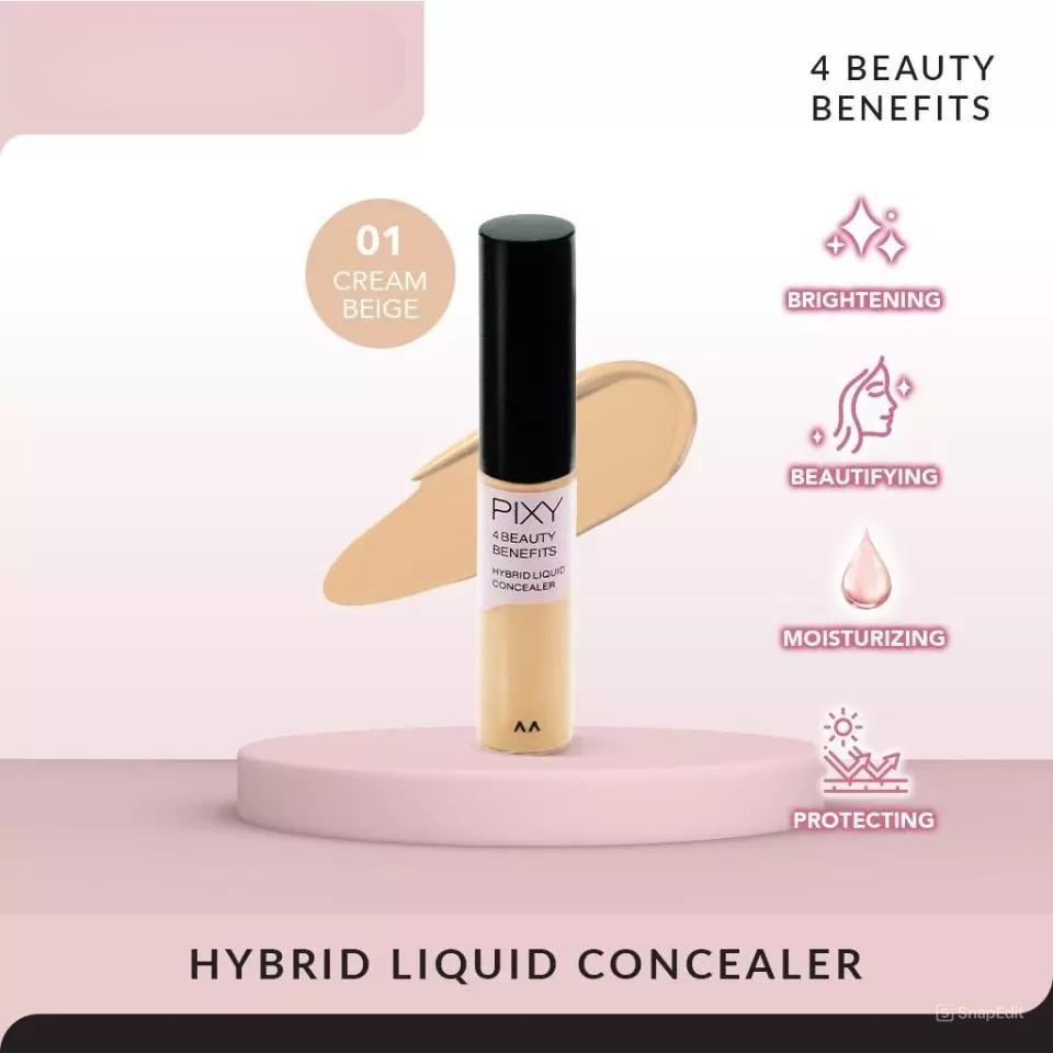 Pixy 4 Beauty Benefits Hybrid Liquid Concealer 01 Cream Beige