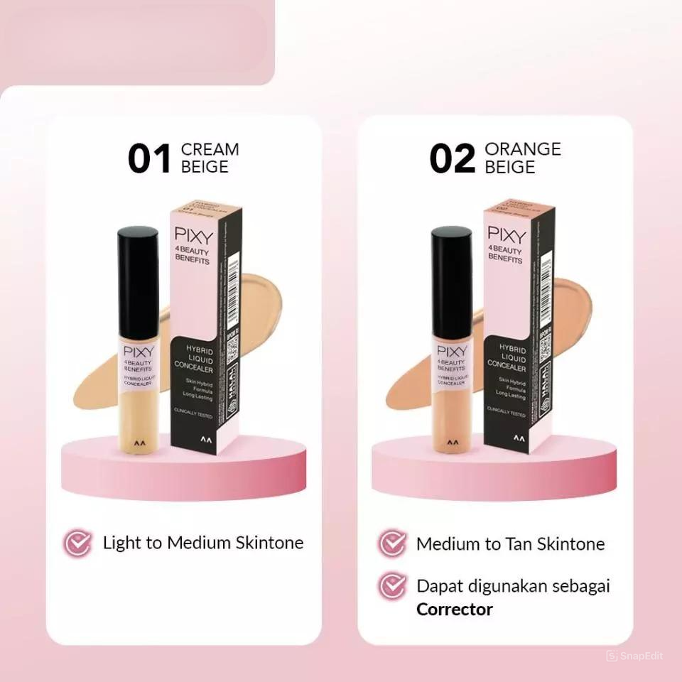 Pixy 4 Beauty Benefits Hybrid Liquid Concealer - 01 Cream Beige