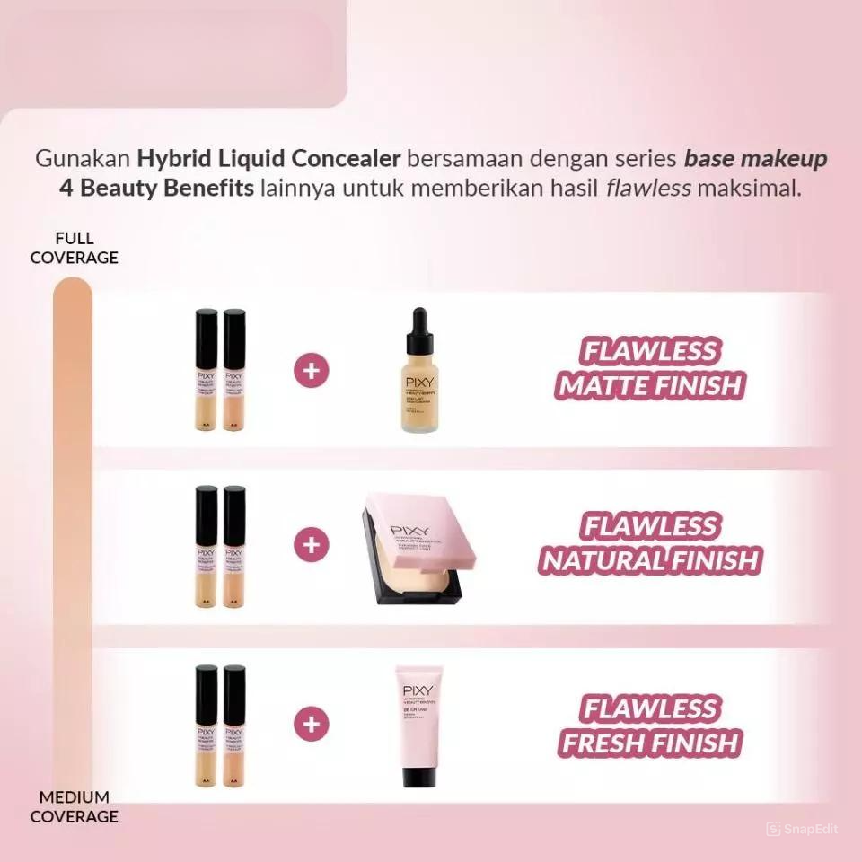 Pixy 4 Beauty Benefits Hybrid Liquid Concealer - 01 Cream Beige