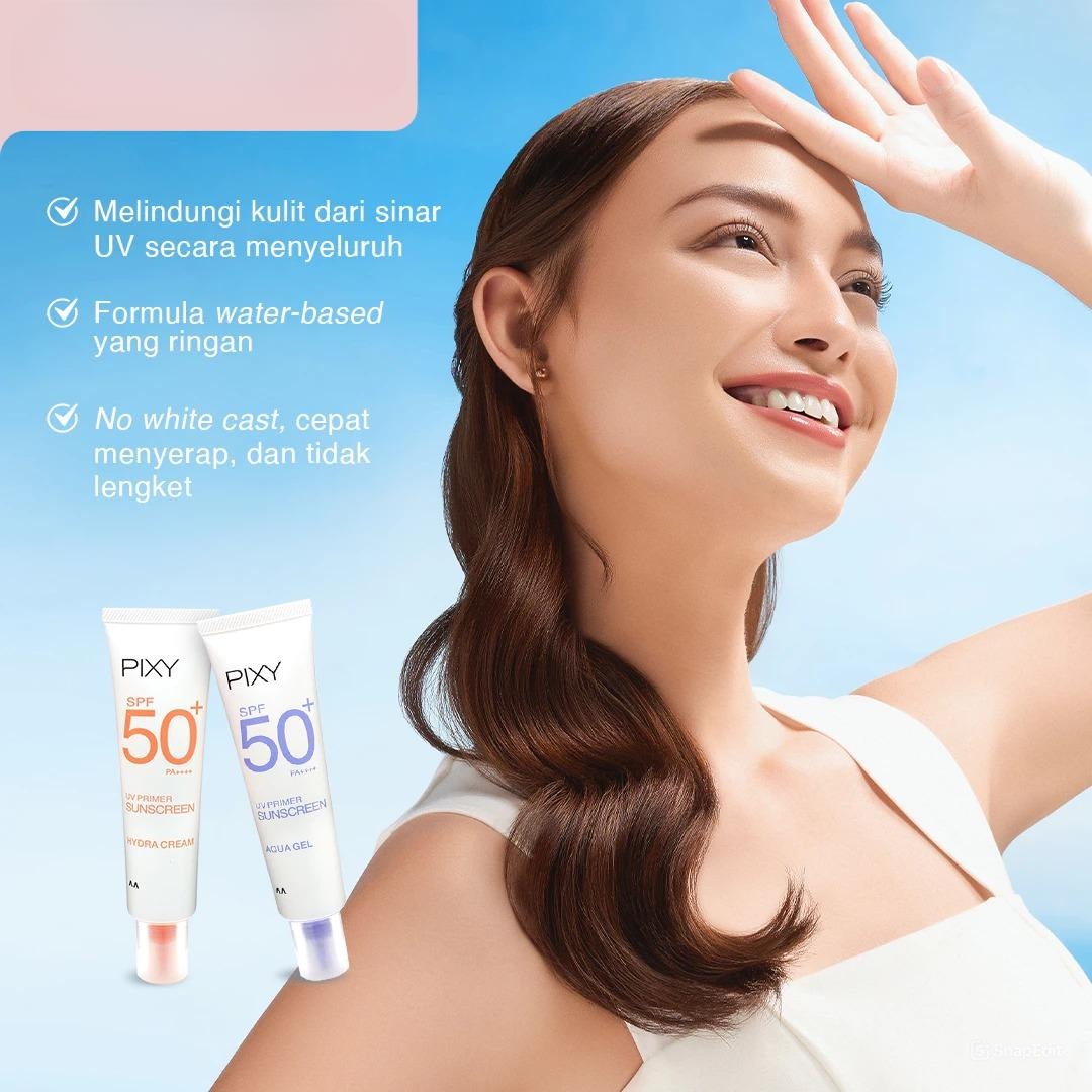 Pixy UV Primer Sunscreen SPF50+ PA++++ 30gr - Aqua Gel Normal to Oily Skin (Ungu)