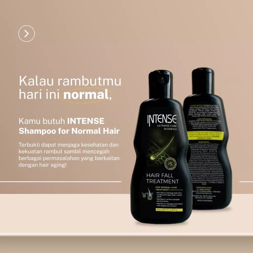 Intense Ultimate Care Shampoo Hair Fall Treatment - Normal Hair 200ml