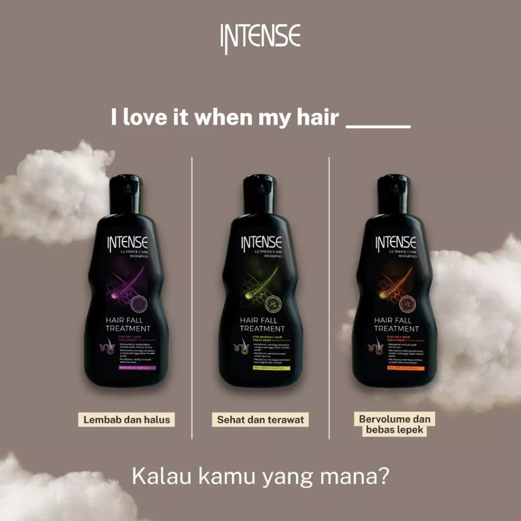 Intense Ultimate Care Shampoo Hair Fall Treatment - Oily Hair 200ml
