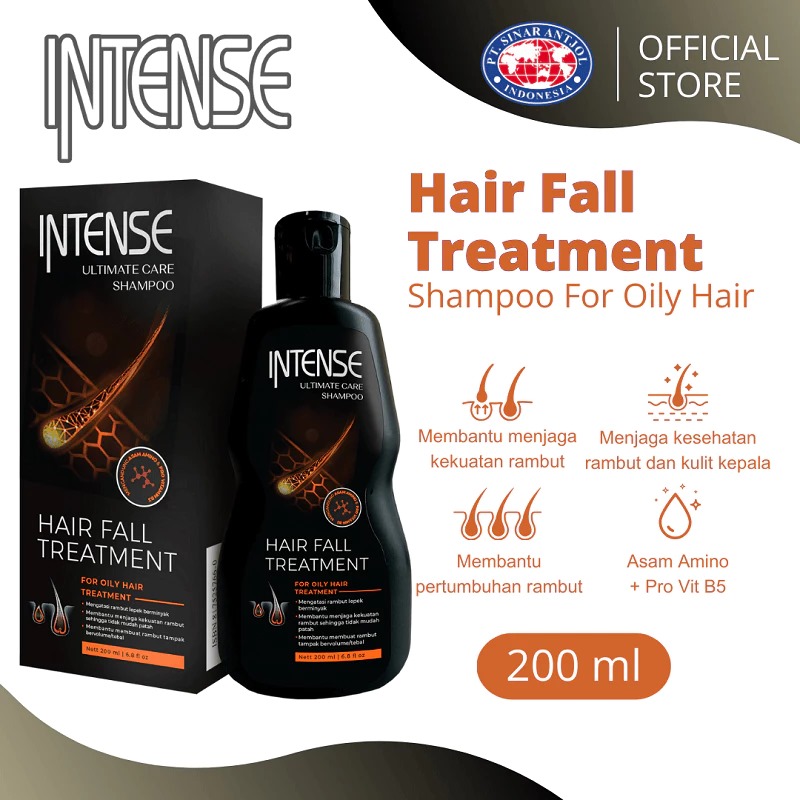 Intense Ultimate Care Shampoo Hair Fall Treatment - Oily Hair 200ml