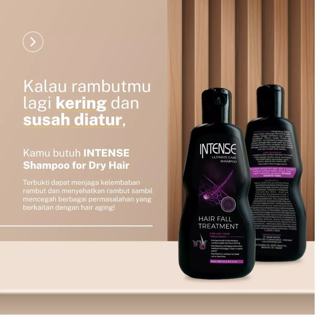 Intense Twin Pack Ultimate Care Shampoo 200ml & Hair Growth Tonic 35ml - Dry Hair