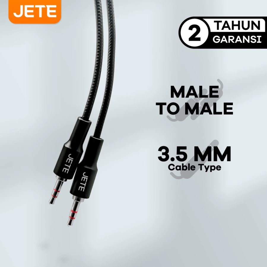JETE Kabel Aux Male to Male Stereo Audio Cable - 200cm (2M) JETE Kabel Aux Male to Male Stereo Audio Cable - 200cm (2M)