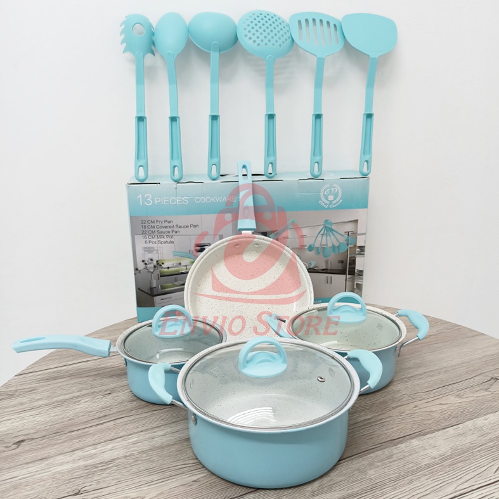 Panci Set 13 Pcs Cookware - Alat Masak Set Lengkap 13Pcs