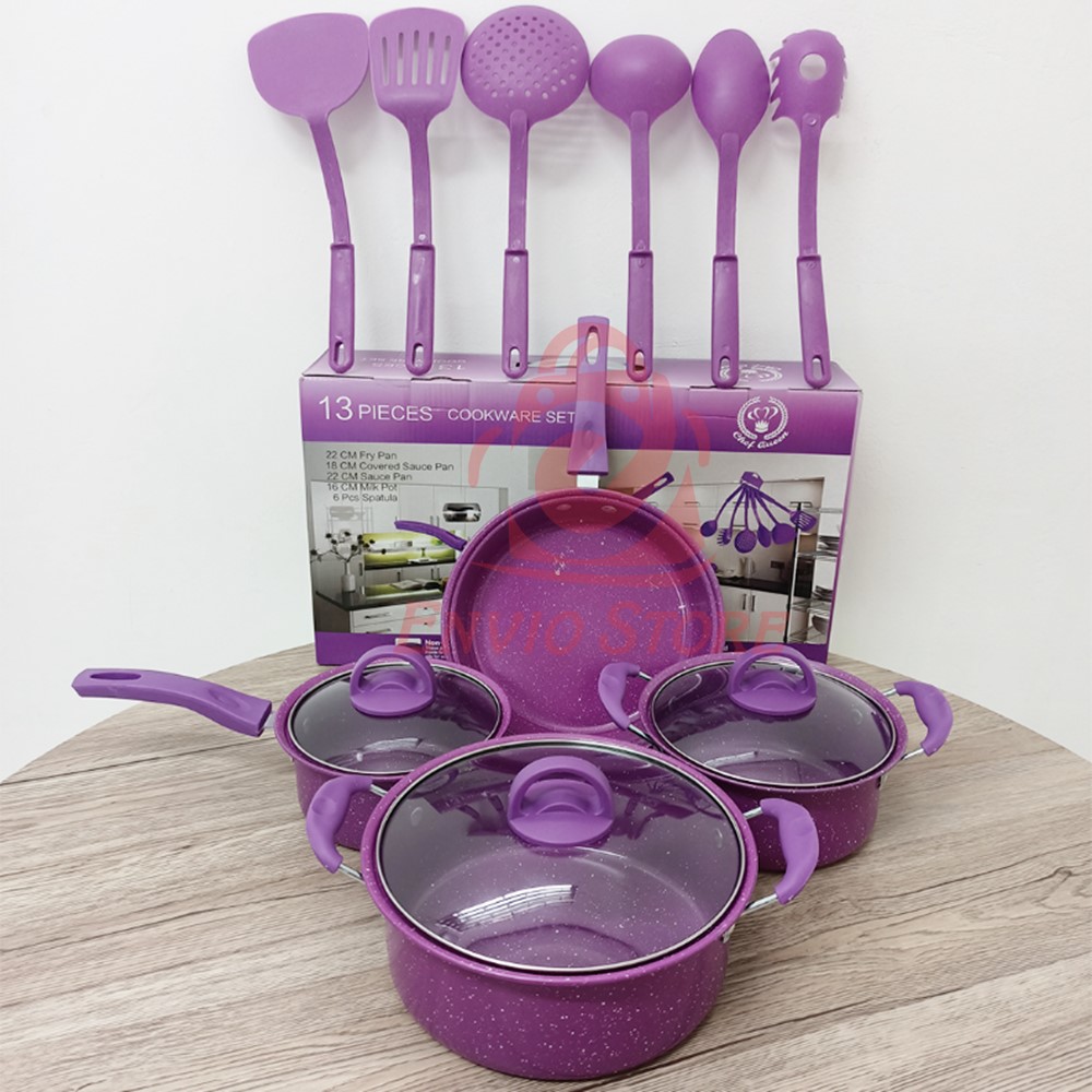 Panci Set 13 Pcs Cookware - Alat Masak Set Lengkap 13Pcs