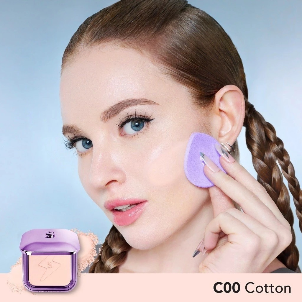 Somethinc Copy Paste Coverblur Powder Foundation 12gr - C00 Cotton