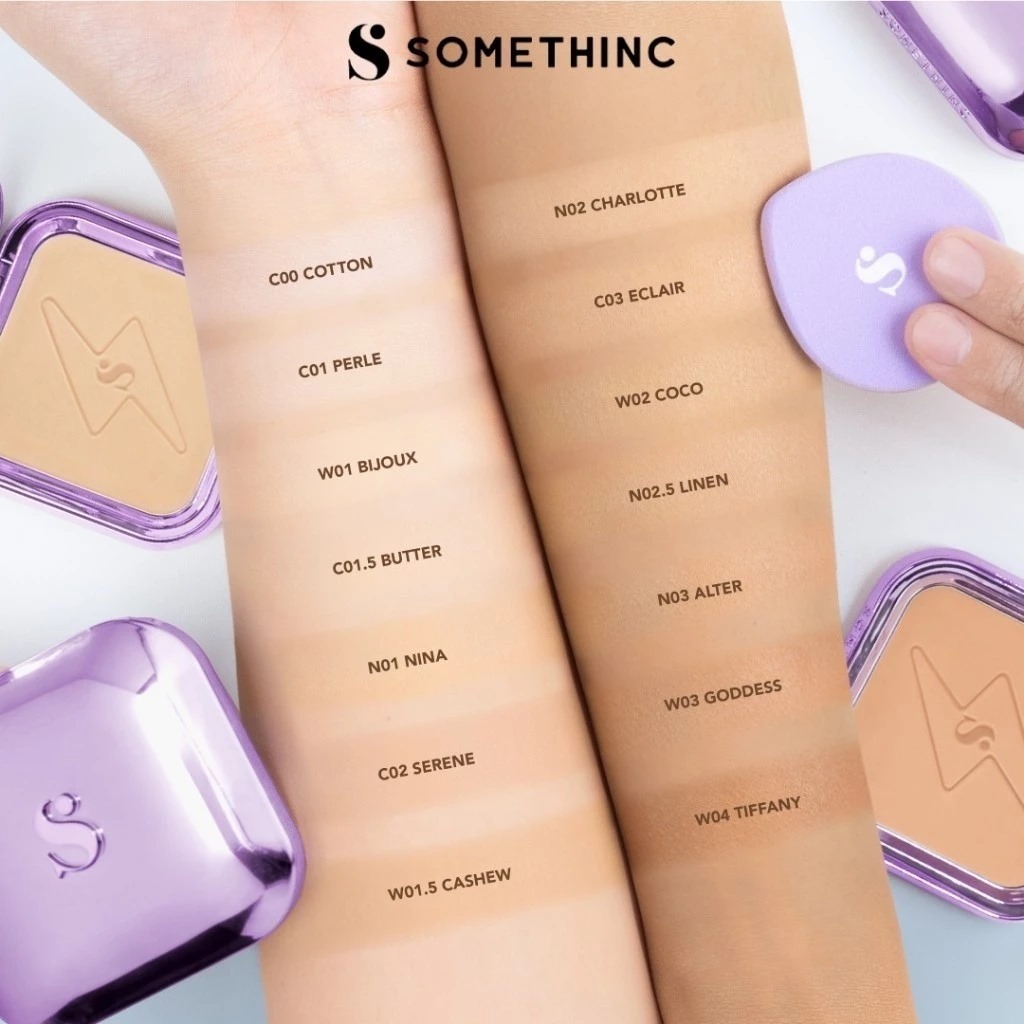 Somethinc Copy Paste Coverblur Powder Foundation 12gr - N02.5 Linen