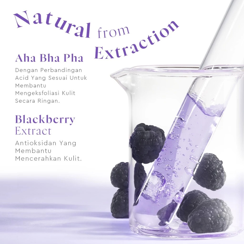 Glad 2 Glow Toner - Blackberry AHA BHA PHA Exfoliating 80ml