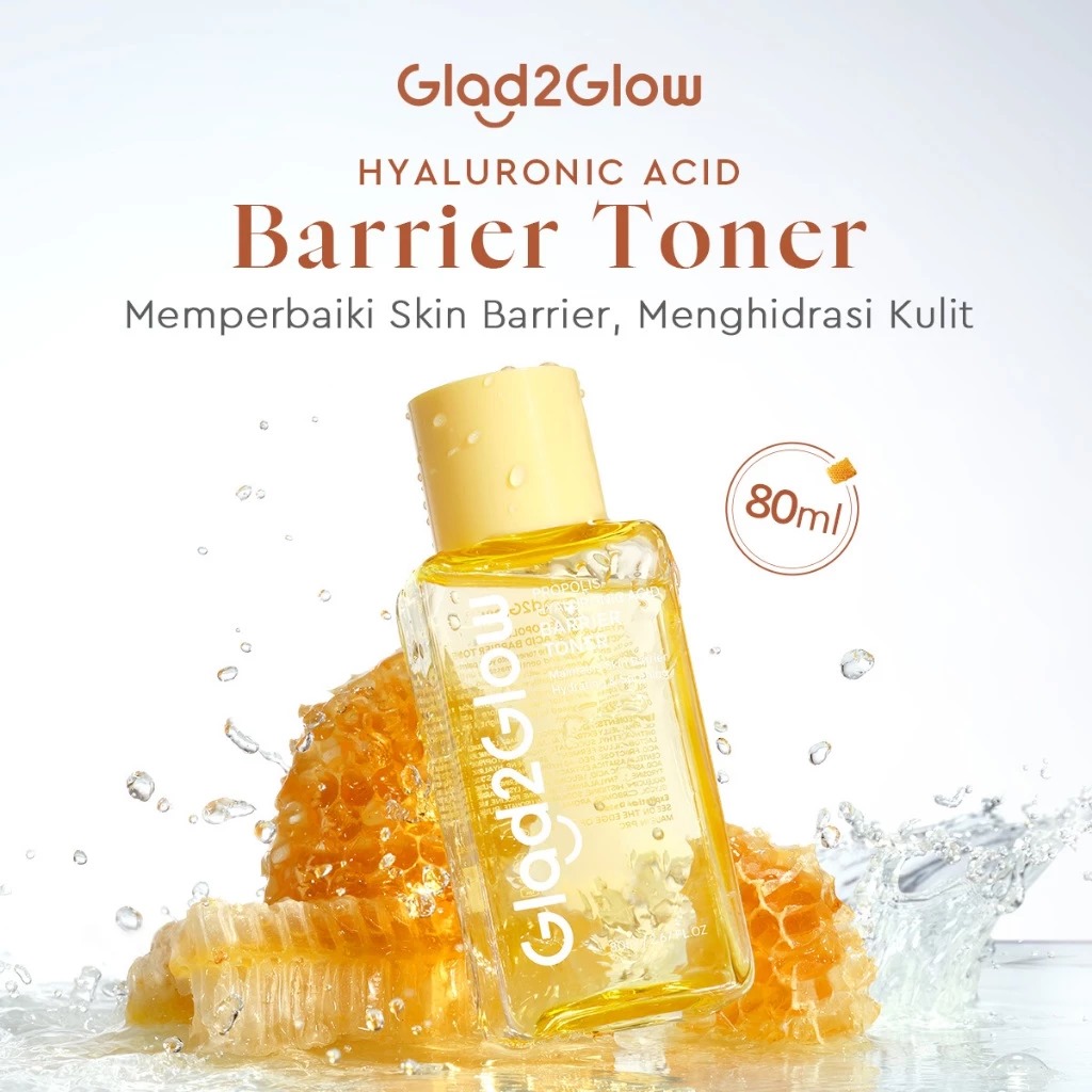 Glad 2 Glow Toner - Propolis Hyaluronic Acid Barrier 80ml Glad 2 Glow Toner - Propolis Hyaluronic Acid Barrier 80ml