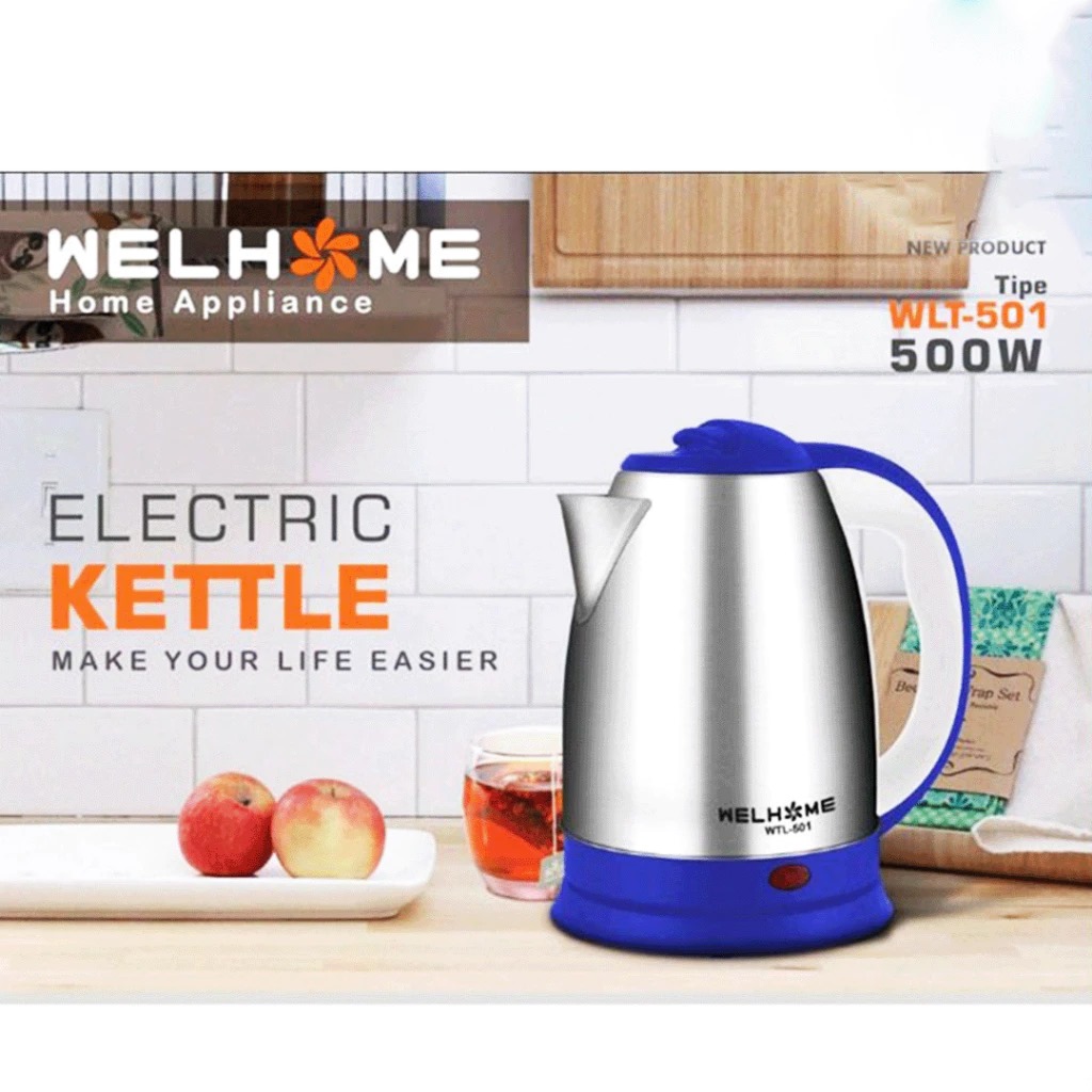 Welhome Electric Kettle WTL-501 1.5 Liter - Teko Elektrik