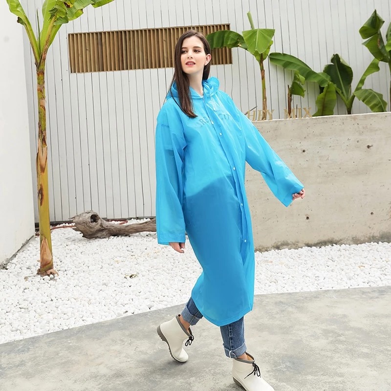 Jas Hujan Ponco Eva DEWASA - BIRU (Lightweight Raincoat)