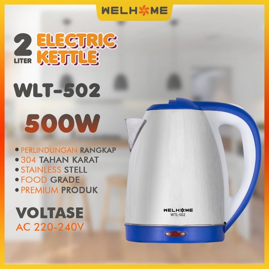 Welhome Electric Kettle WTL-502 2 Liter - Teko Elektrik Welhome Electric Kettle WTL-502 2 Liter - Teko Elektrik