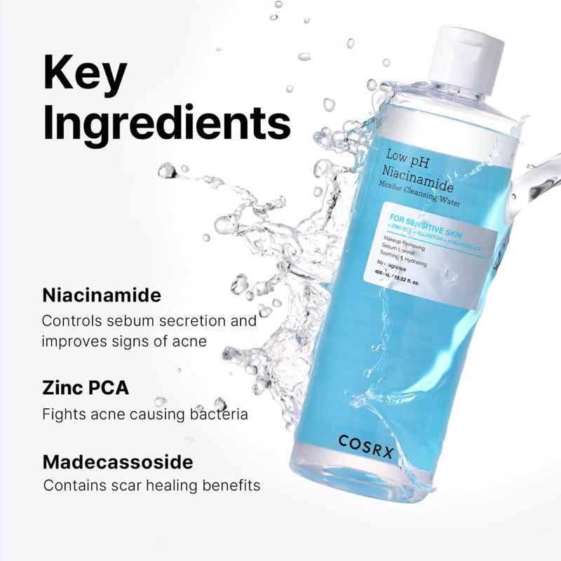 COSRX Low pH Niacinamide Micellar Cleansing Water 100ml