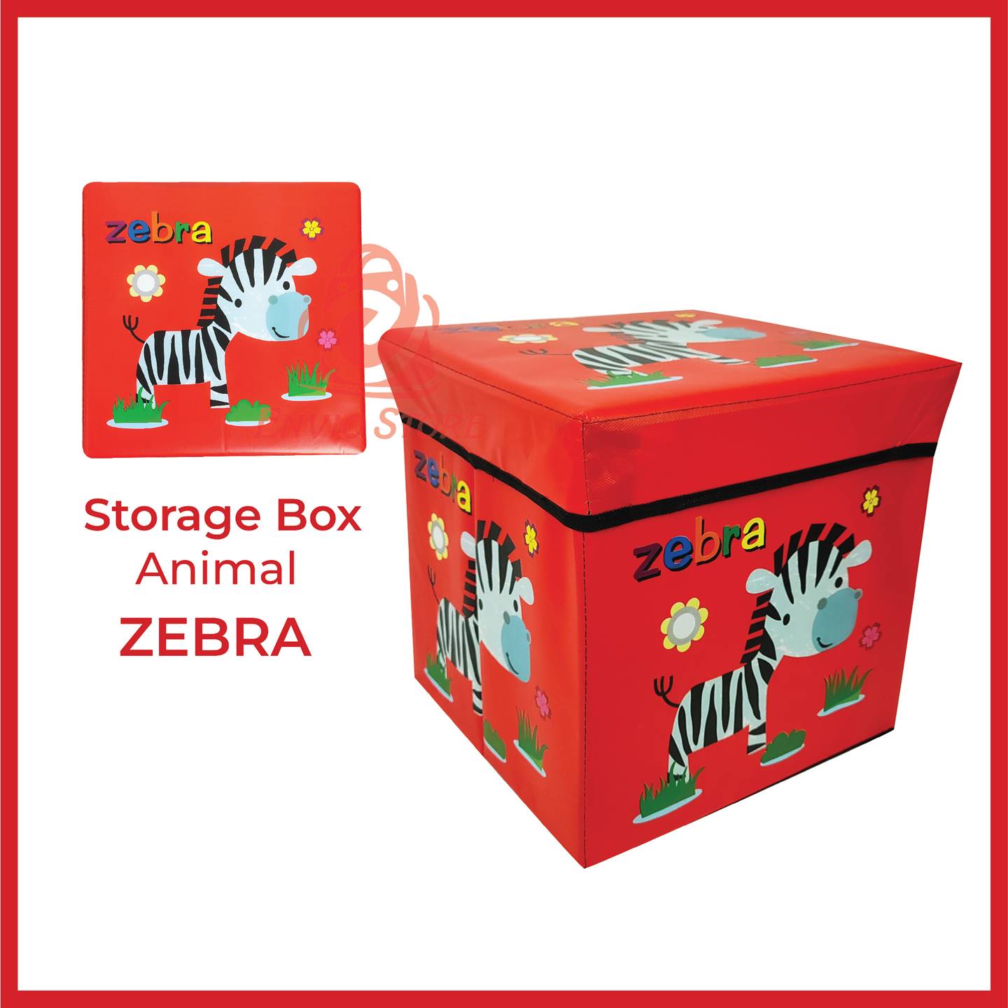 Animal Storage Box - ZEBRA (Kotak Penyimpanan Anak + Kursi)