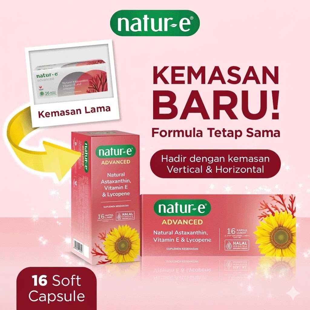 Natur-E Advanced Soft Capsule 16s - Vitamin E Suplemen Kesehatan