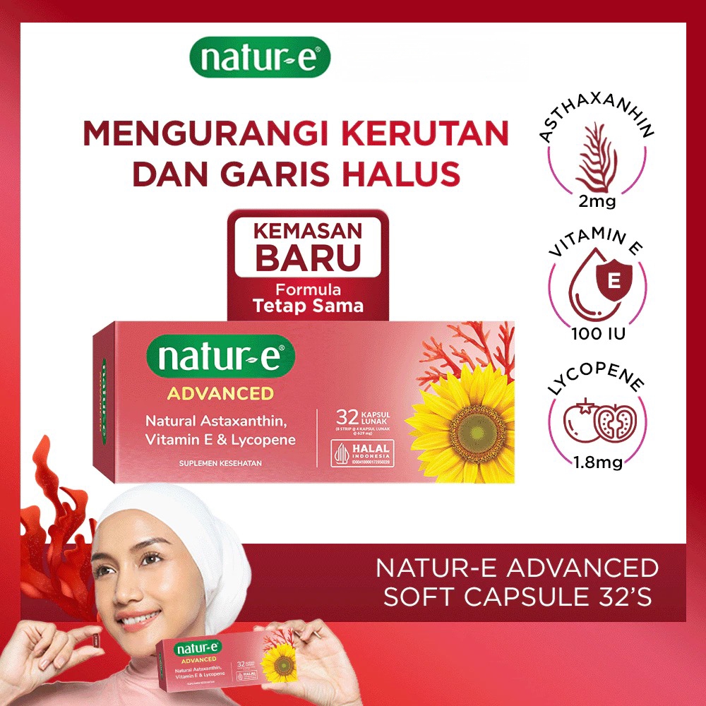 Natur-E Advanced Soft Capsule 32s - Vitamin E Suplemen Kesehatan