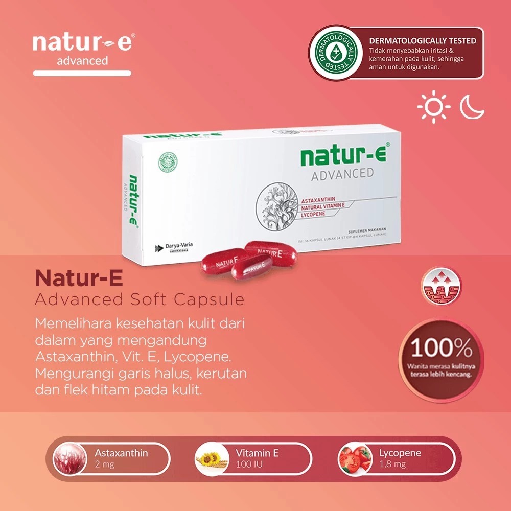 Natur-E Advanced Soft Capsule 32s - Vitamin E Suplemen Kesehatan