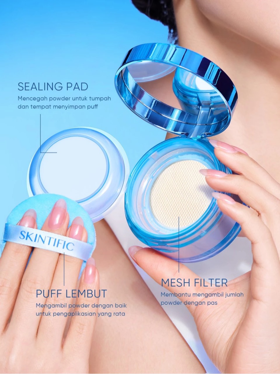 Skintific Invisiblur All Day Loose Powder 10gr - 03 Petal