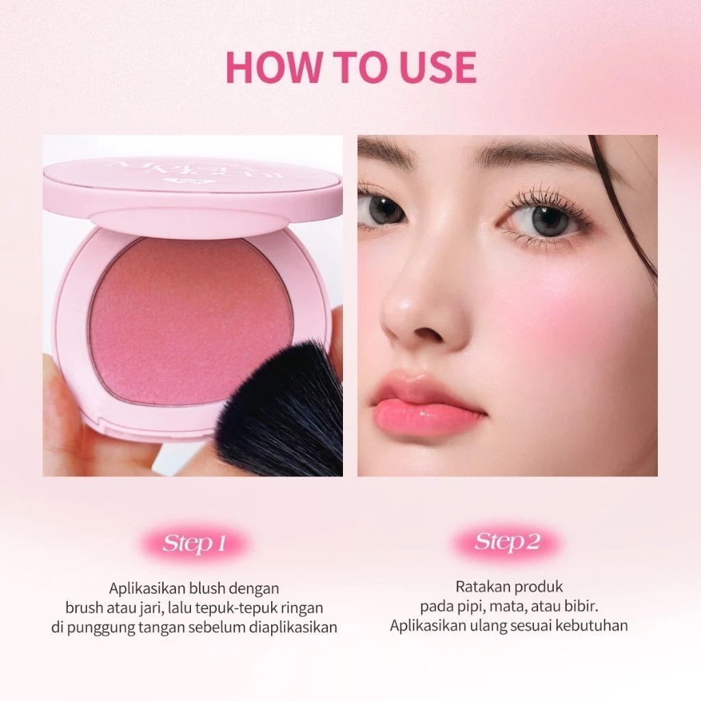 BNB Barenbliss Moist Mochi Paste Powder Blush 4.5gr - 02 Peachy Beach