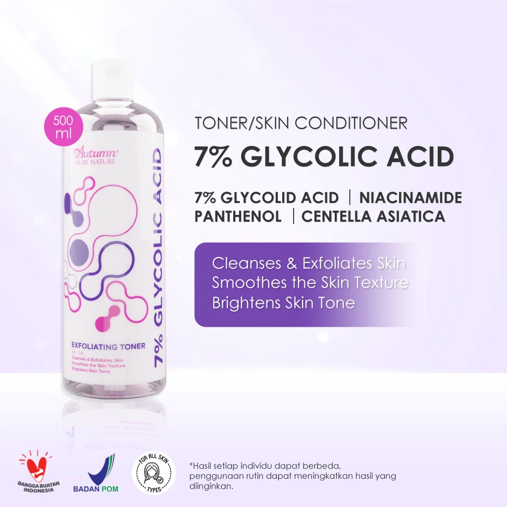 Autumn Glycolic Acid 7% Toning Solution Exfoliating Toner (White) 500ml