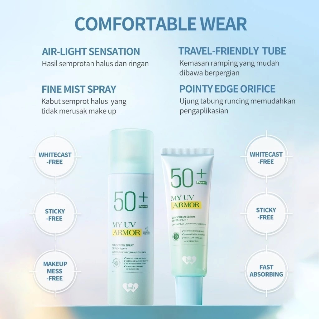 BNB Barenbliss My UV Armor Sunscreen Spray SPF50+ PA+++ 100ml