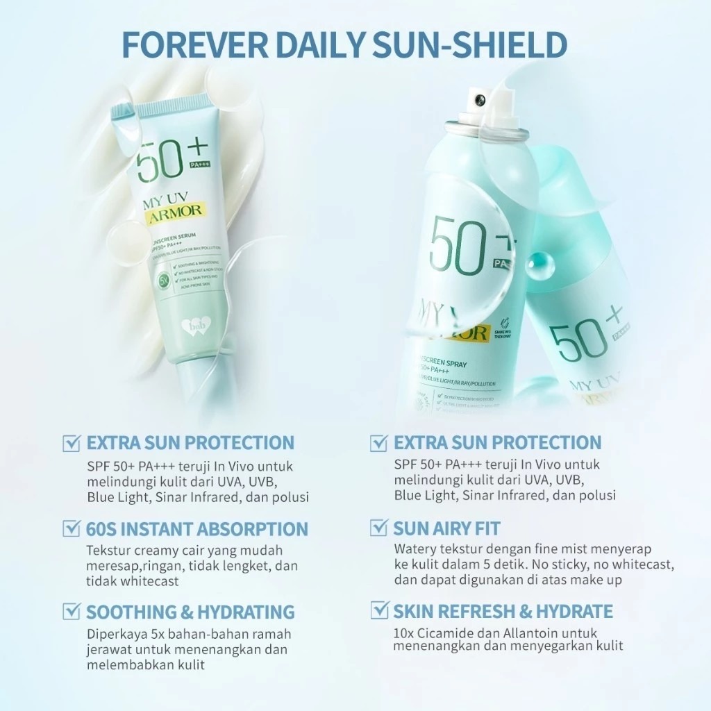 BNB Barenbliss My UV Armor Sunscreen Spray SPF50+ PA+++ 100ml