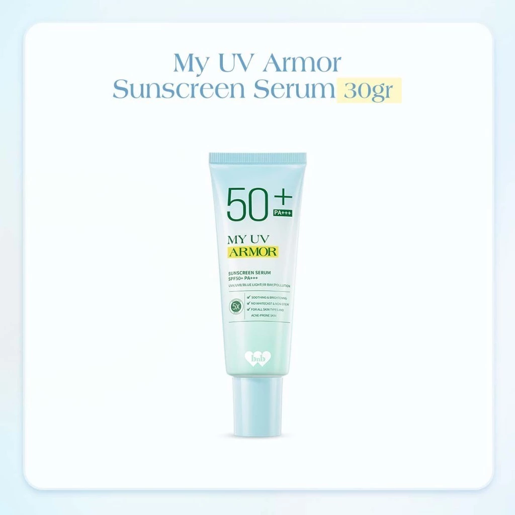 BNB Barenbliss My UV Armor Sunscreen Serum SPF50 PA++++ 30gr (Acne Prone Skin Friendly)