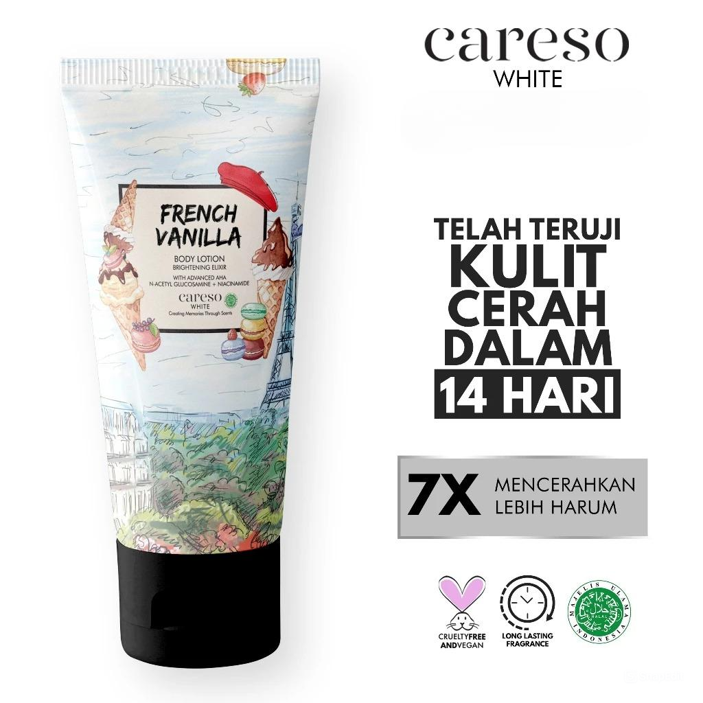 Careso Body Lotion Brightening Elixir 50ml (Tube) - French Vanilla