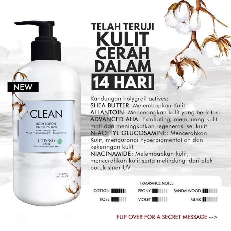 Careso Body Lotion Brightening Elixir 300ml (Pump) - Clean