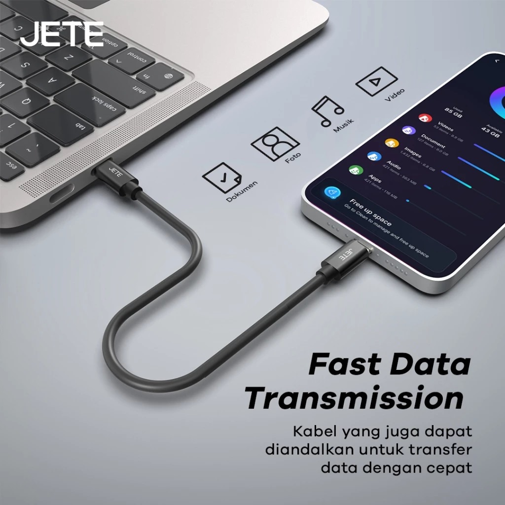 JETE Kabel Data Set 8in1 CX15 Series - Black