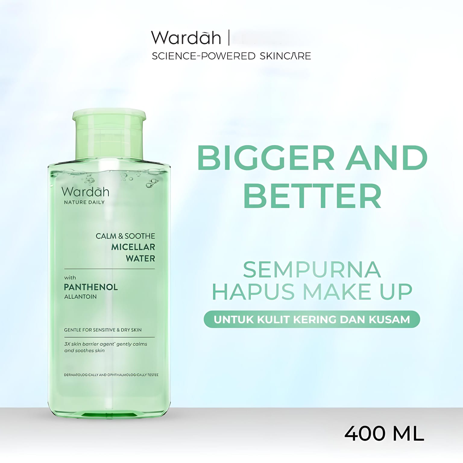 Wardah Nature Daily Calm & Soothe Micellar Water 400ml Wardah Nature Daily Calm & Soothe Micellar Water 400ml