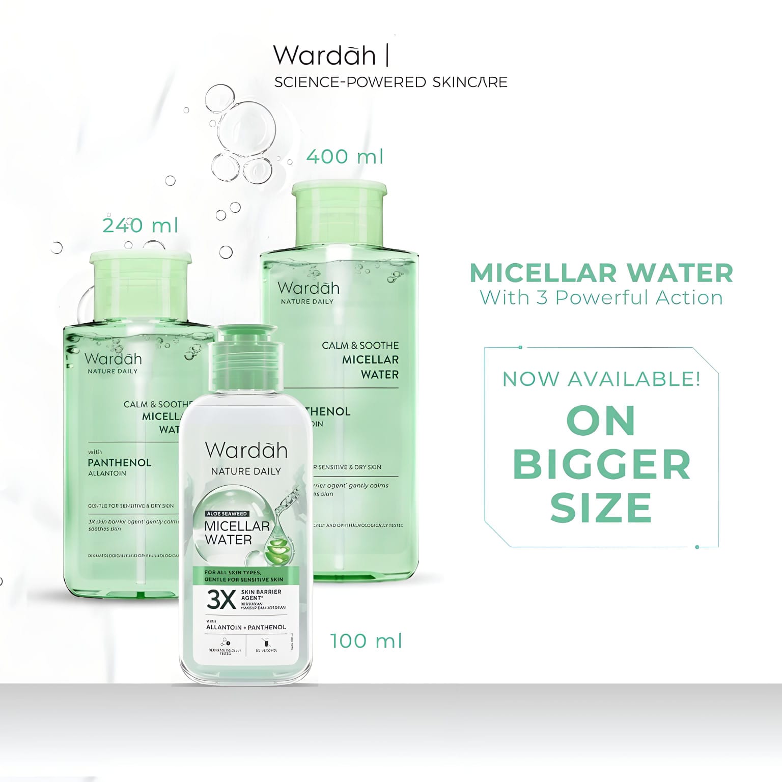 Wardah Nature Daily Calm & Soothe Micellar Water 400ml Wardah Nature Daily Calm & Soothe Micellar Water 400ml