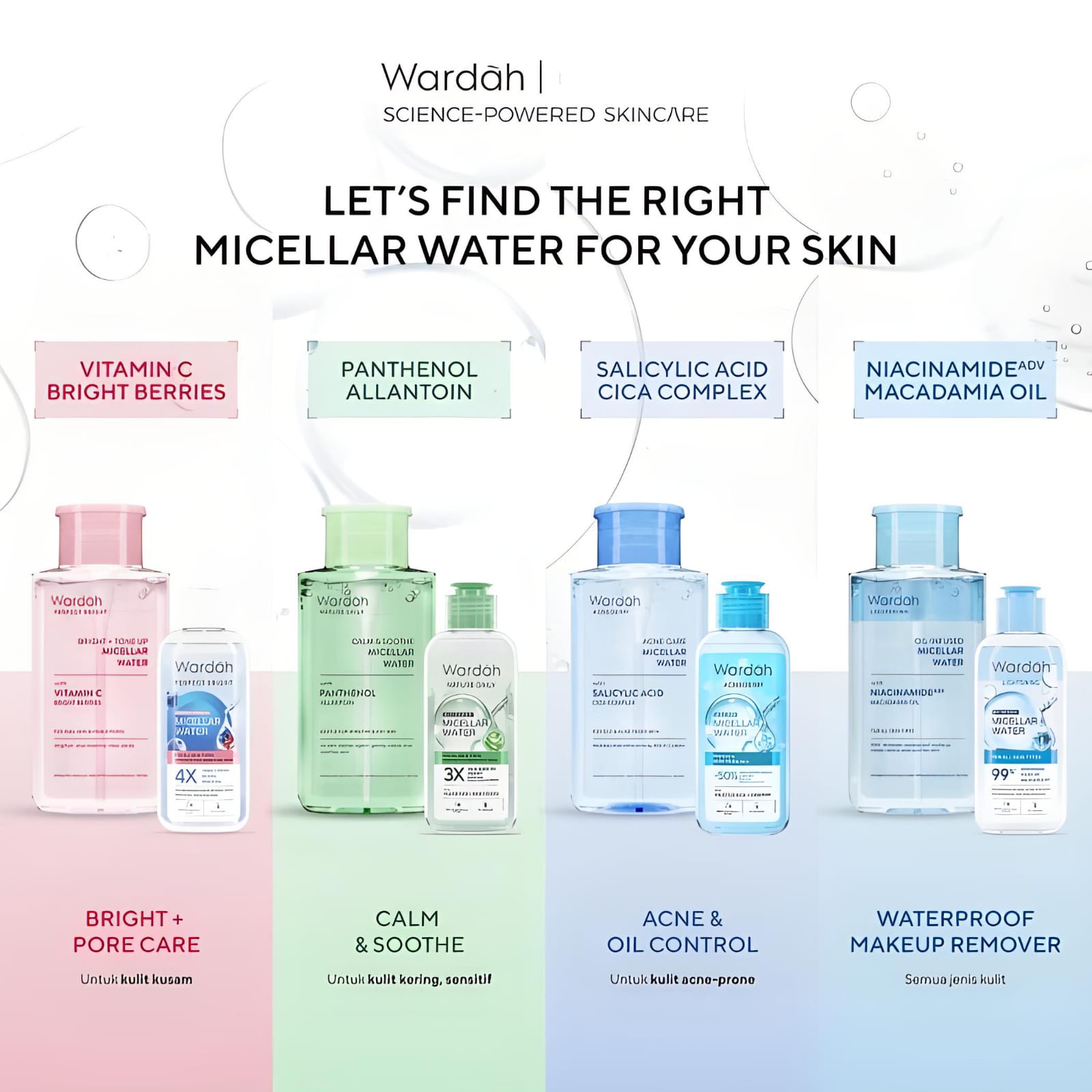 Wardah Nature Daily Calm & Soothe Micellar Water 400ml Wardah Nature Daily Calm & Soothe Micellar Water 400ml