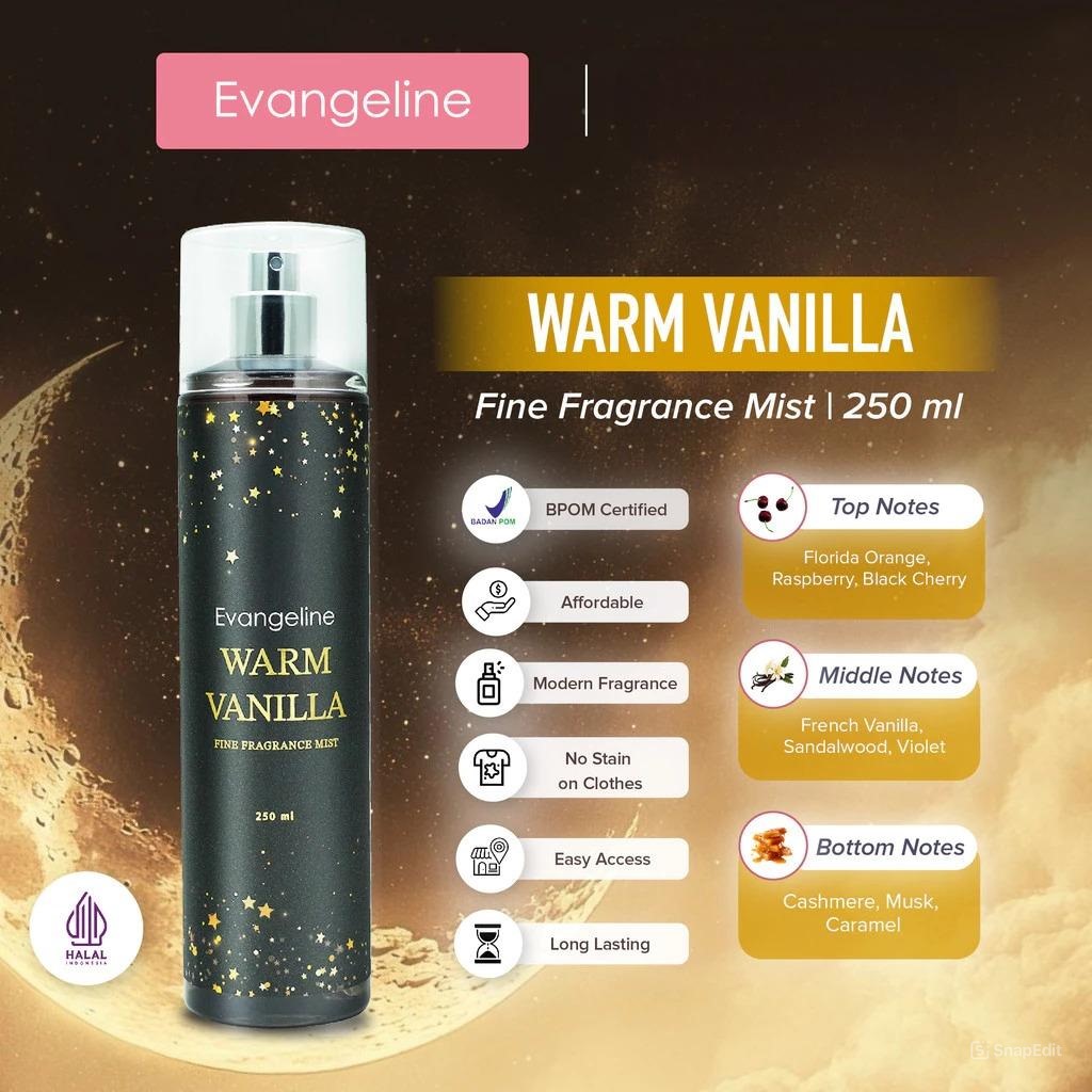 Evangeline Fine Fragrance Body Mist 250ml - Warm Vanilla