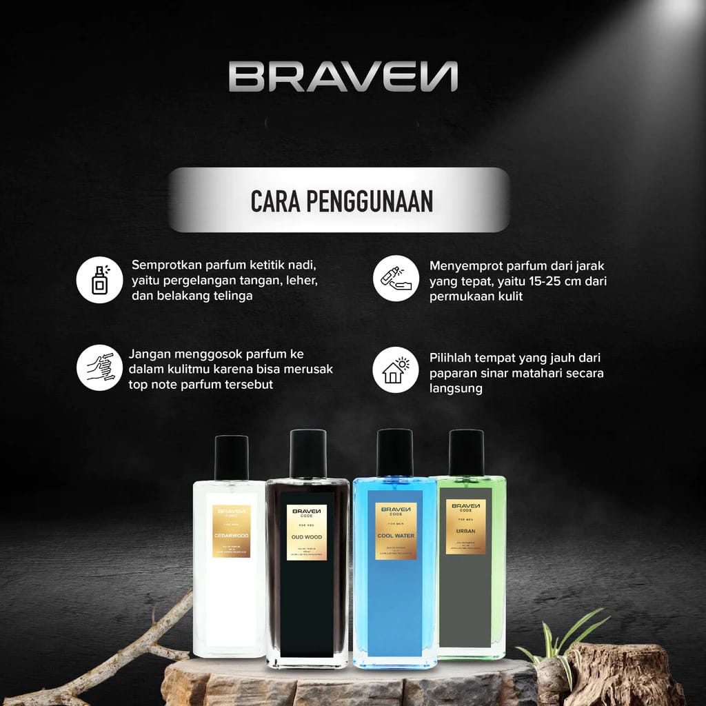 Braven Code Eau De Parfum 100ml - Cedarwood