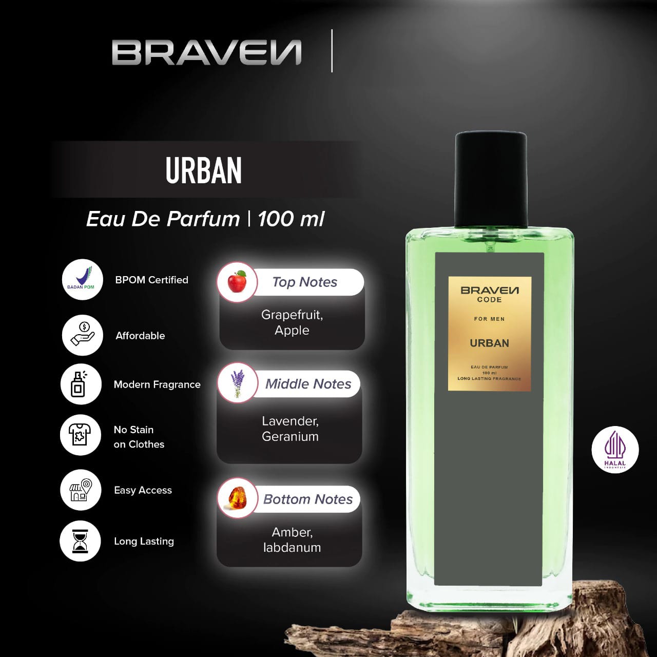Braven Code Eau De Parfum 100ml - Urban