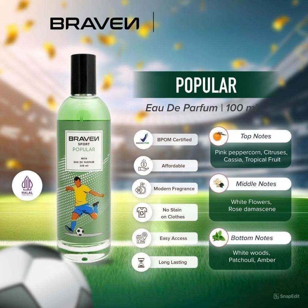 Braven Eau De Parfum Sport 100ml - Popular * Braven Eau De Parfum Sport 100ml - Popular *