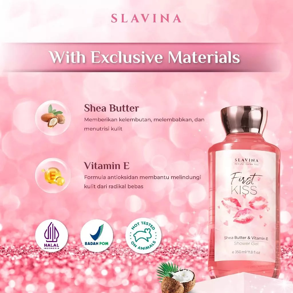 Slavina Shower Gel 350ml - First Kiss