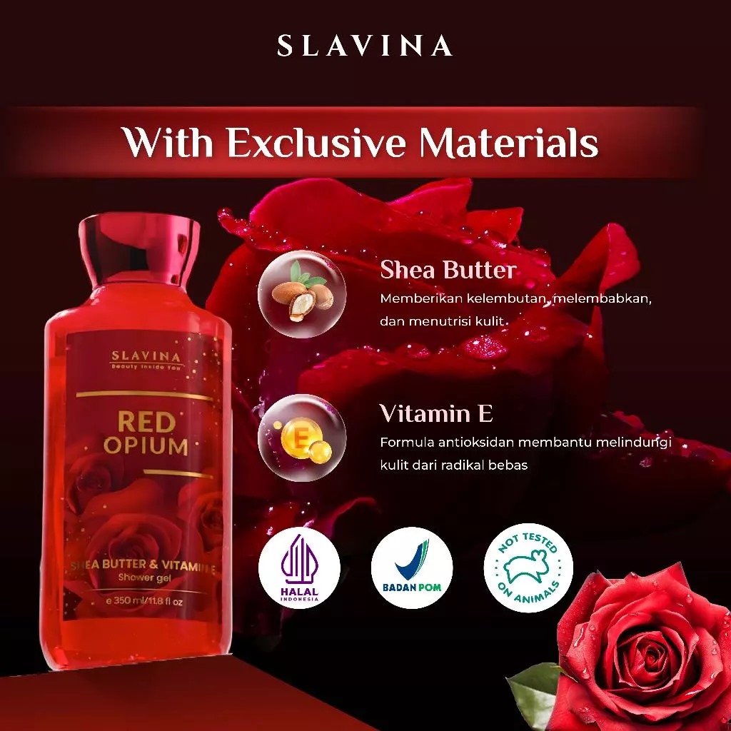Slavina Shower Gel 350ml - Red Opium